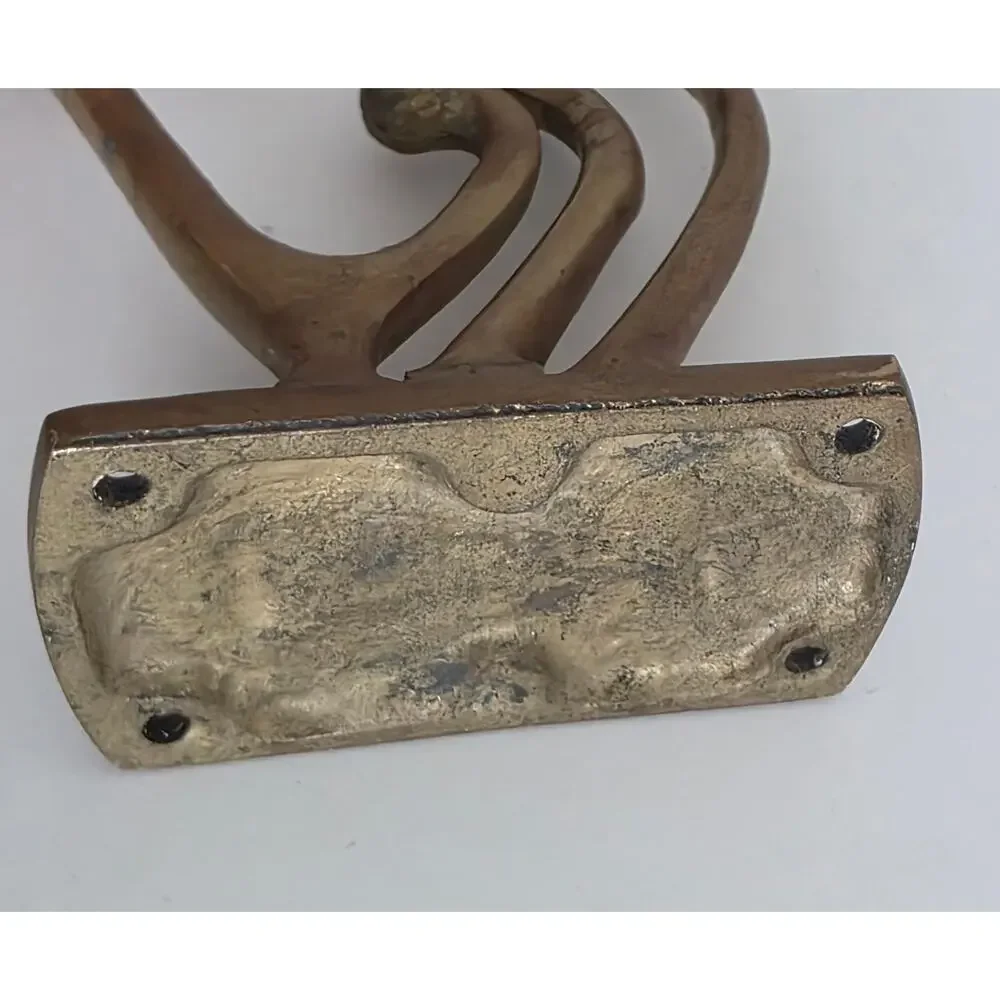 Brass 3 Hook Folding Wall Mount Coat Hat Hook